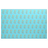tissu personalizable d'aqua et de teckel de corail (Yard)