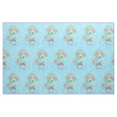tissu personalizable d'aqua et de teckel de corail (Fat Quarter)