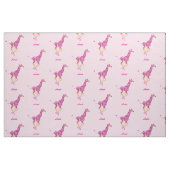 tissu personalizable de girafes roses (Fat Quarter)