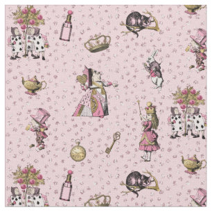 Tissu Personnage d'Alice au pays des merveilles sur un p