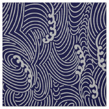 Tissu personnalisé japonais Wave