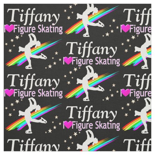 TISSU PERSONNALISÉ LOVE FIGURE SKATING (Échantillon)