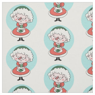 Tissu personnalisé Mme Claus