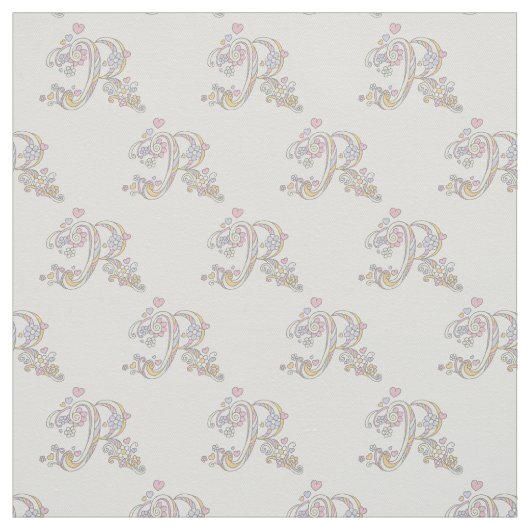 Tissu personnalisé monogrammed R (Échantillon)