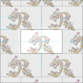 Tissu personnalisé monogrammed R (Carreau)