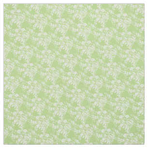Tissu personnalisé - ressort vert et blanc Floral