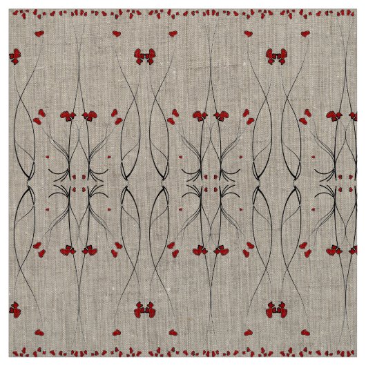 Tissu Pétales rouges (Échantillon)