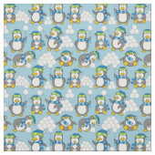 Tissu Petit arrière - plan de pingouins (Échantillon)