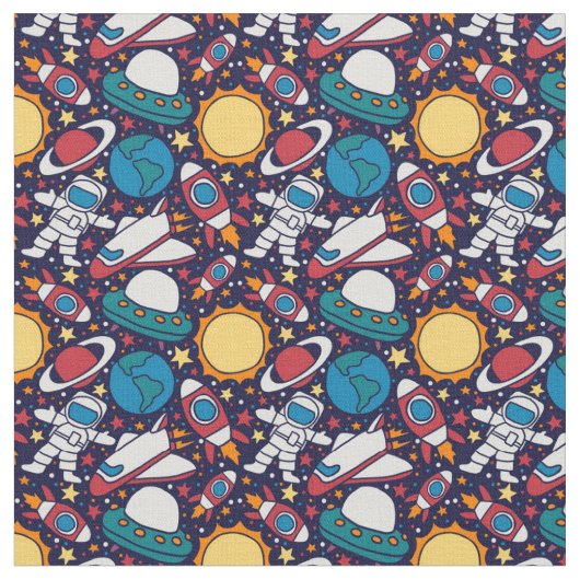Tissu Petit astronaute (Fermer)