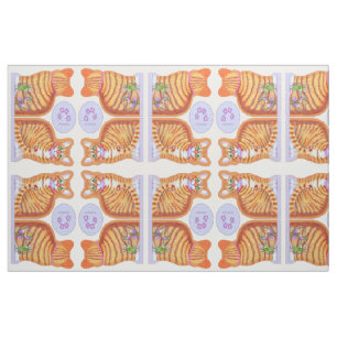 Tissu Petit chat Tabby avec souris dansante Coussin 8 pa