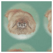 Tissu Petit chien lion (Fermer)