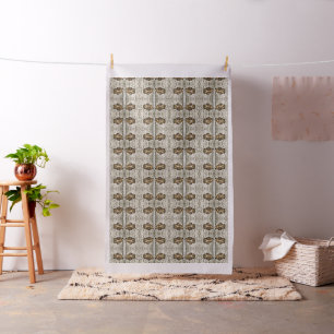 Tissu Petit Chouette Brown Portrait Artistique
