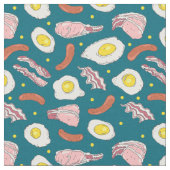 Tissu Petit-déjeuner frit Oeufs Bacon et saucisses à la (Fermer)