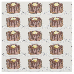 Tissu Petit Déjeuner Pancakes Syrup Butter Fabric