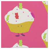Tissu Petit gâteau gommeux de sourire d'ours (Fermer)