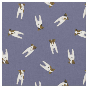 Tissu Petit Jack Russell Terrier chiens bleu ou n'import