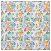 Tissu Petit motif mignon de Fox (fermé)