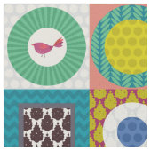 Tissu petit oiseau carré (Fermer)