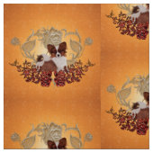 Tissu Petit papillon mignon (Échantillon)