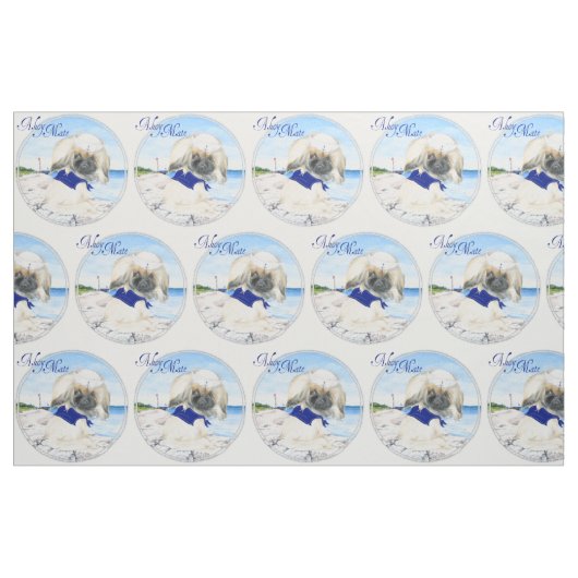 Tissu Petit Pékinois Marin (Fat Quarter)