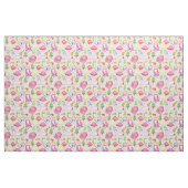 Tissu Petite Fille Camping À Thème Porte Rose (Fat Quarter)