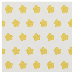 Tissu Petite impression florale jaune