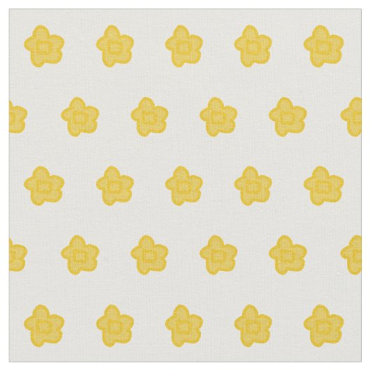 Tissu Petite impression florale jaune (Fermer)