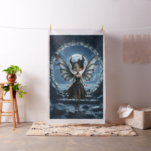 Tissu Petite Ombre Lunaire, la fée gothique mignonne