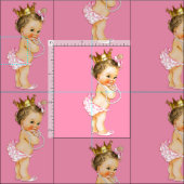 Tissu Petite princesse de brune vintage (Carreau)