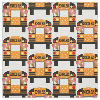 Tissu Petites souris montant Schoolbuses