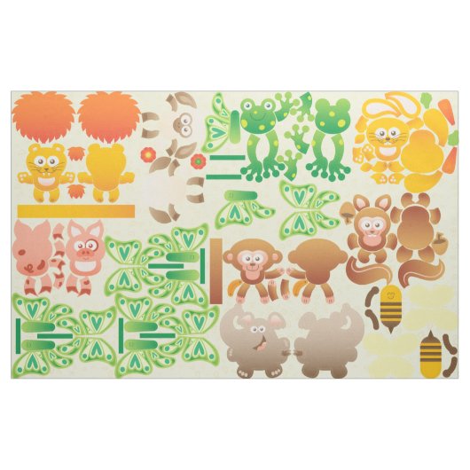 Tissu Petits animaux mignons à faire par vous-même (Yard)