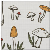 Tissu Petits champignons de forêt sur un Arrière - plan (Fermer)