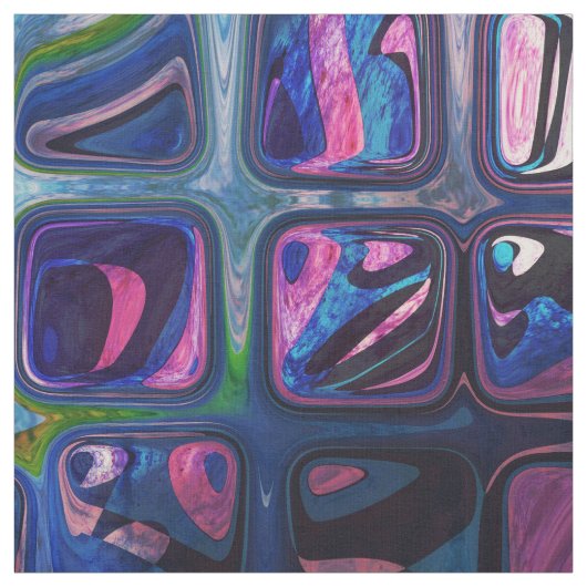 Tissu Petits cubes colorés psychédéliques (Échantillon)