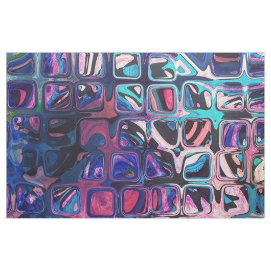 Tissu Petits cubes colorés psychédéliques (Fat Quarter)