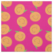 Tissu Petits Cuties Mandarines Fruit Citron Rose (Échantillon)