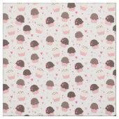 Tissu Petits gâteaux et coeurs mignons dans le rose et (Échantillon)