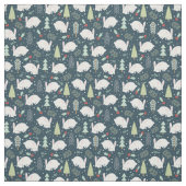 Tissu Petits lapins de Noël (Échantillon)