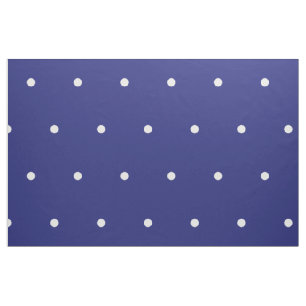 Tissu Petits Pois blancs sur bleu marine