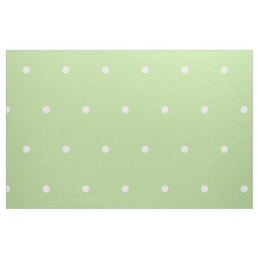 Tissu Petits Pois blancs sur Mint Green (Fat Quarter)