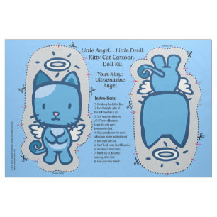 Tissu Peu d'ange… petit kit de poupée de chat de Kitt