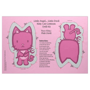 Tissu Peu d'ange… petit kit de poupée de chat de Kitty