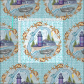 Tissu Phare de Maine Shells (Carreau)