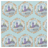 Tissu Phare de Maine Shells (Fermer)