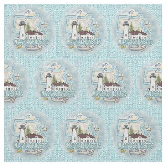 Tissu Phare du Massachusetts (Échantillon)