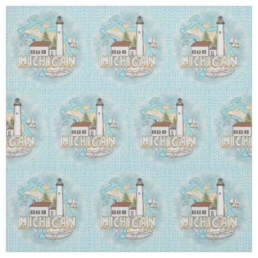Tissu Phare du Michigan (Échantillon)