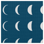 Tissu Phases de la Lune sur Deep Midnight Blue (Fermer)