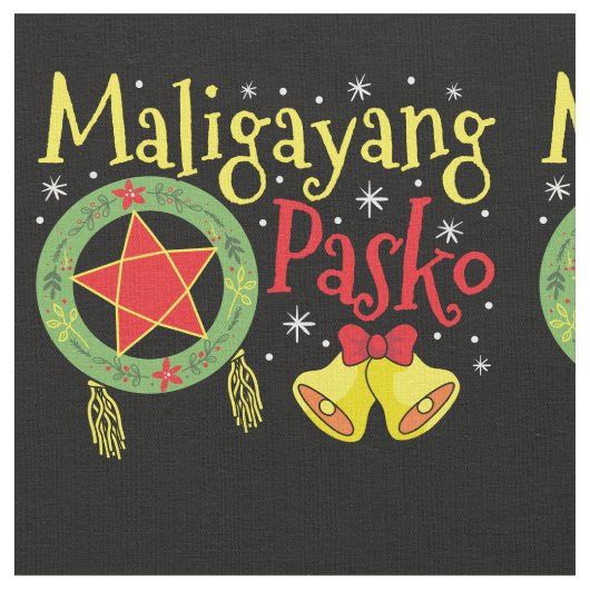 Tissu Philippines Noël philippin Maligayang Pasko (Fermer)