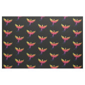 Tissu Phoenix s'élevant multicolore sur noir (Fat Quarter)