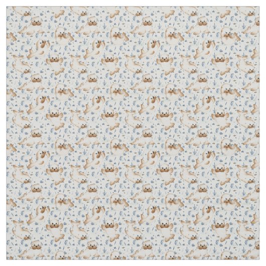 Tissu Phoques à fourrure mûre (Échantillon)