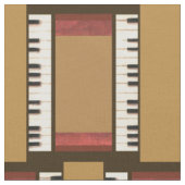 Tissu Piano Keys Musique Cadre Frame Bordure Fabric (Fermer)